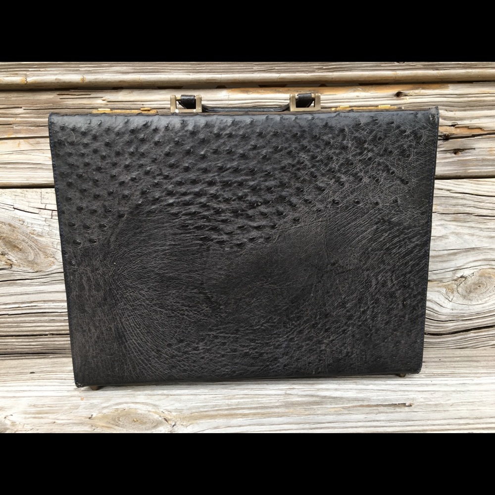 Retro  Amiet Ostrich briefcase